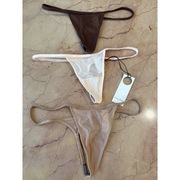 Privacy Please Alice G String 3 Pack in Neapolitan Small New Womens Thong Panty - Picture 6 of 7